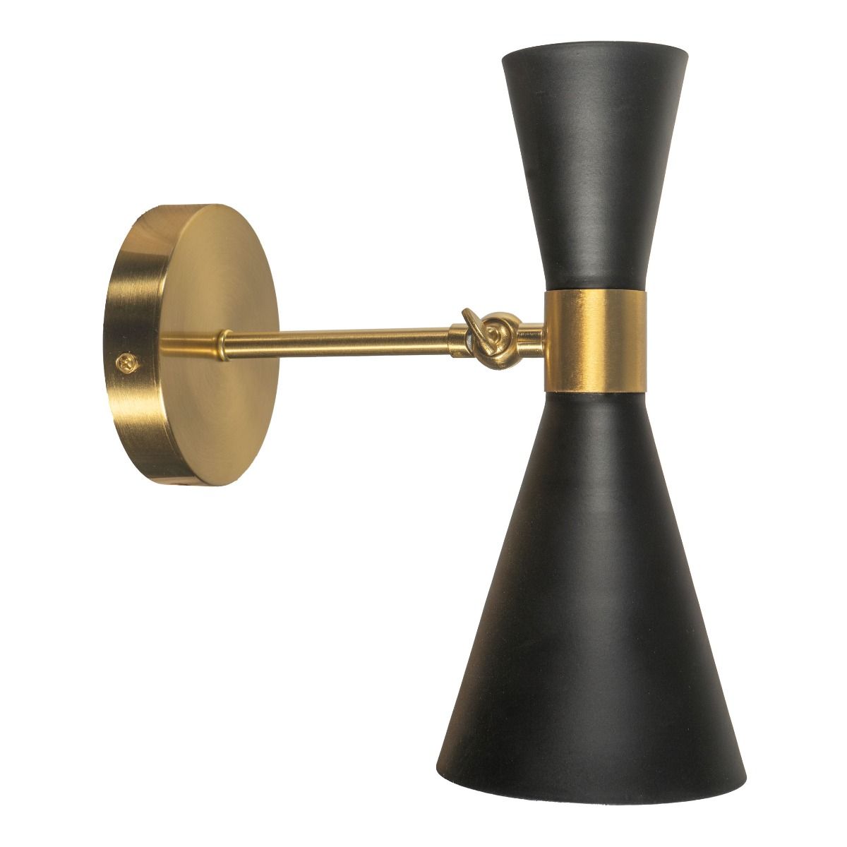 NKS Line - Calvin One Armed Black and Brass Metal Wall Sconce