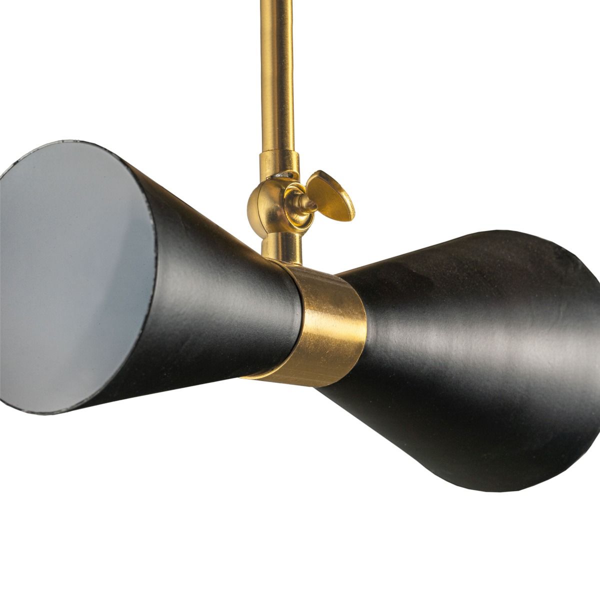 NKS Line - Calvin One Armed Black and Brass Metal Wall Sconce