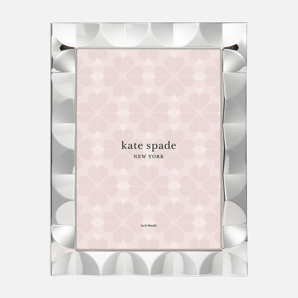 NKS Line - Kate Spade South Street Silver Scallop Picture Frame - 8'' x 10''