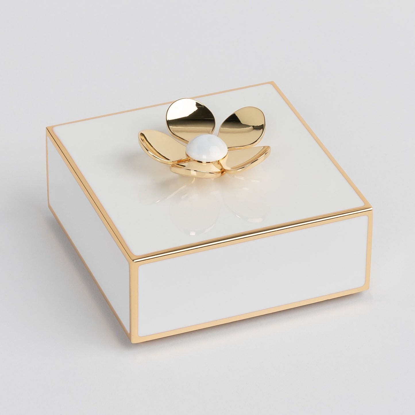 NKS Line - Make it Pop Floral Jewelry Box by Kate Spade - White and Gold