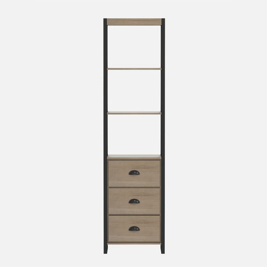 NKS Line - Luella Tall Cabinet - Natural and Black 65"