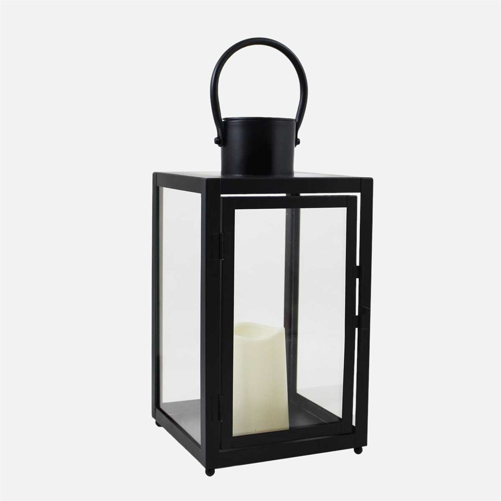 NKS Line - Black Lantern with LED Candle